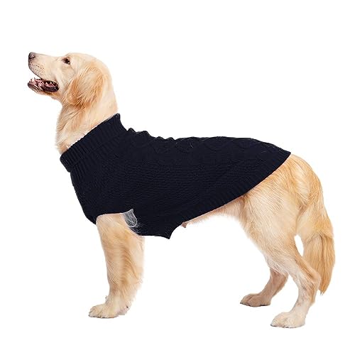 Turtleneck Dog Sweater (Medium / Navy Blue)