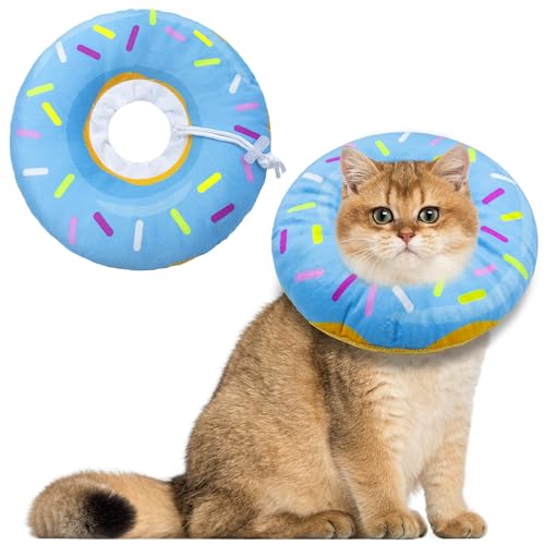 Cat Cone Collar Soft (Donut Blue / Medium)