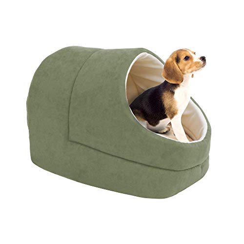 Self Warming Burrow Cat Bed (Sage Green-2)