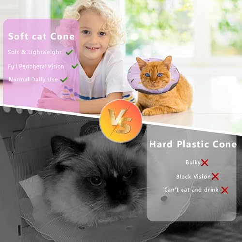 Cat Cone Collar Soft (Waterproof Purple / Small)