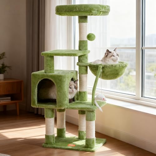Cat Tree with Toy (43.3 inch / Green)