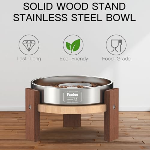 Elevated Dog Bowl Stand (4" Height 1Cup Slow Feeder)