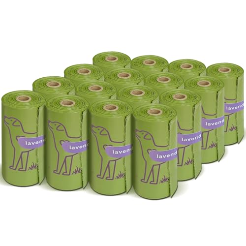 240 Count Lavender Scented 13” x 9” Dog Poop Bags Rolls (1 Count (Pack of 240))