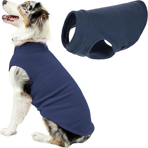 Stretch Fleece Vest Dog Sweater (4X-Large Length (22.5") / Indigo Blue)
