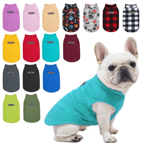 Dog Fleece Vest Sweater Winter Jacket for Small Medium Dogs (Medium / Blue)