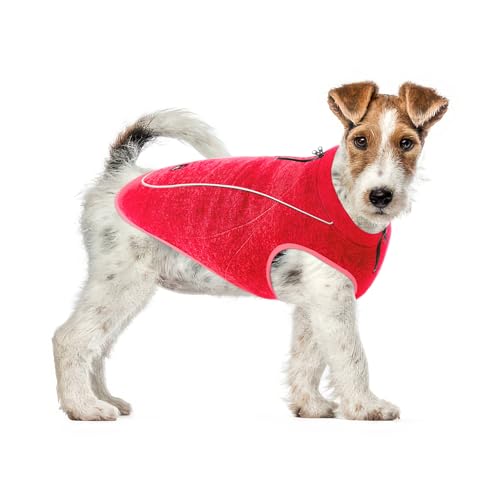 Insulated Fleece Sweater for Dogs (X-Small / Heather Red)