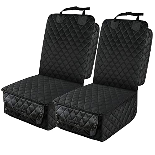Waterproof Front Seat Car Cover 2 Pack (Black)