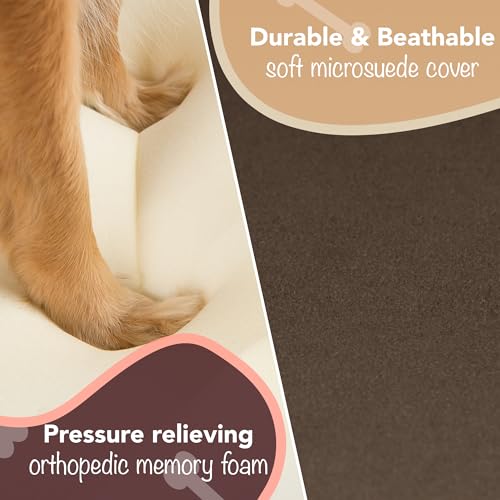 Orthopedic Dog Bed (Memory Foam Dog Bed / Chester Brown / 25.0"L x 20"W x 5.5"Th)