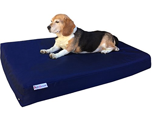 Medium Orthopedic Dog Bed with Memory Foam for Pet (Medium 35" Length X 20" Width / Ballistic in Blue)
