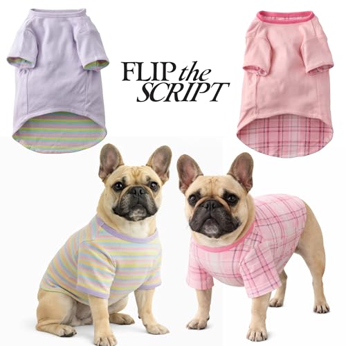 Rover Dog T Shirt (XX-Large / Pink Preppy Plaid)