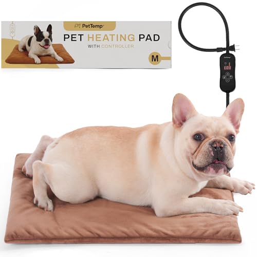Pet Heating Pad for Cats and Dogs (Brown / M: 20" x 16")