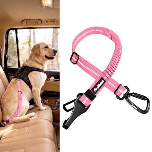 Dog Seat Belt for Car (Pink / 1 Pack)