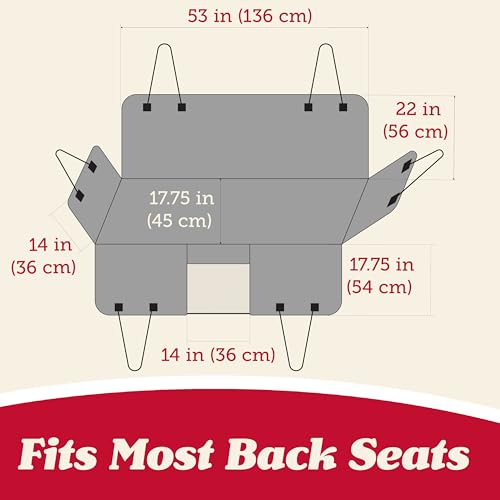 Dog Car Seat Cover for Back Seat (Hammock)