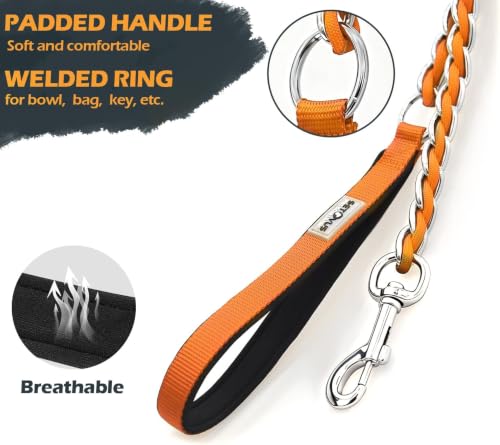 Chain Dog Leash (orange / 7.25FT(30-80lb))