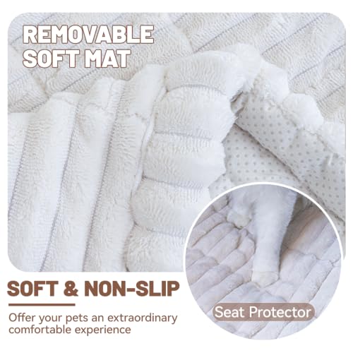 Dog Car Seat Waterproof Bed Cover Back Seat White 23.6”x51” (White / 23.6”x51”)