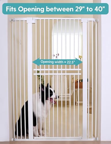 55" Extra Tall Pet Gate (White - S10 / 55" Tall, 29-40" Wide)
