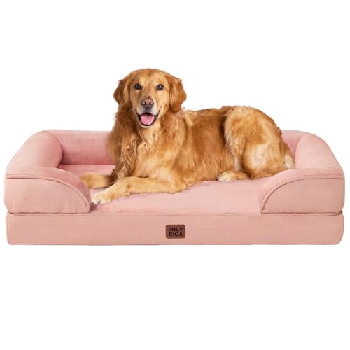Orthopedic Extra Large Dog Bed (Dusty Pink / 44.0"l X 32.0"w X 6.5"th)