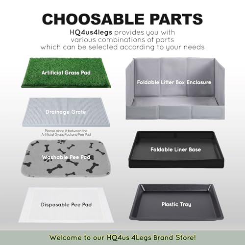 Large Portable Dog Pee Pads Holder for Travel (XL 44'' x 34'' for Dog＜ 38" Length)