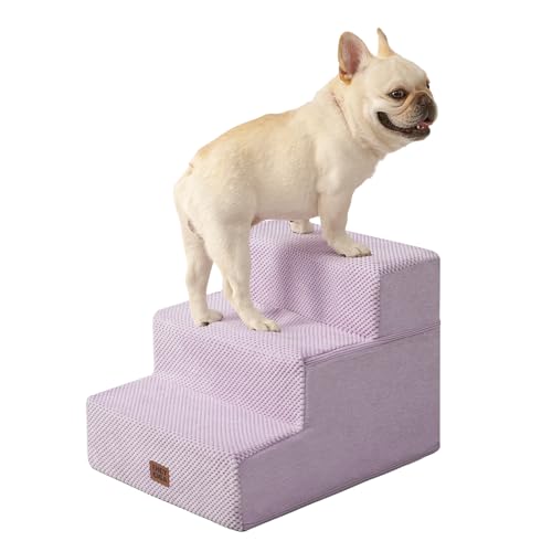 Dog Stairs for Small Dogs 13.5" H (Lilac / Standard 15" x 18" x 13.5")