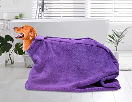 Premium Microfiber Dog Drying Bag (XX-Large / Purple)