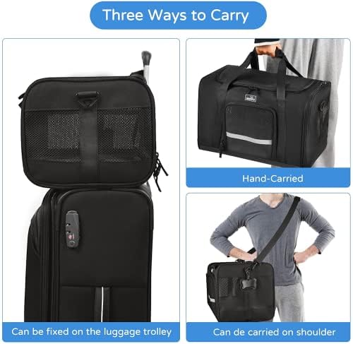 Dog Carriers for Small Dogs (19.3"L x 13"W x 13"H / 2.0 Black)