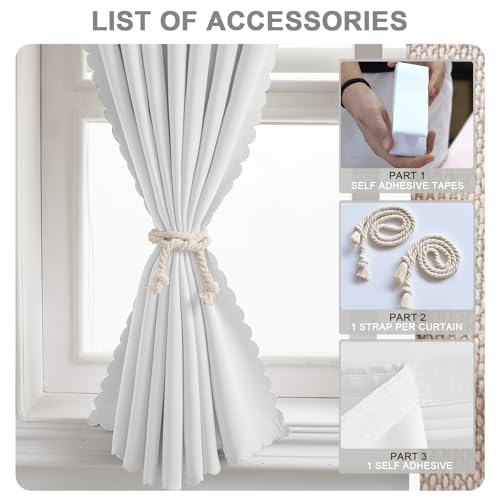 Self Adhesive Curtains (71"W x 72"L (Pack of 1) / White)