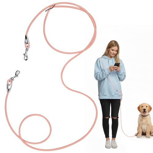8.2ft Hands Free Dog Leash (Pink)