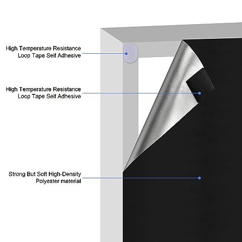 Blackout Window Cover (57"W x 47"H / Black)