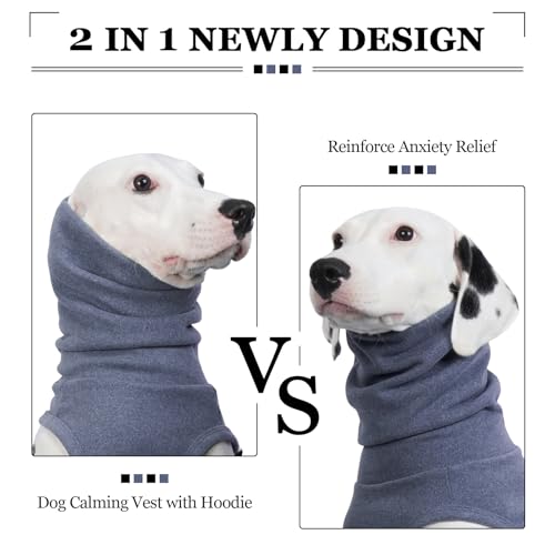 Calming Hoodie for Dogs (M / Blue)