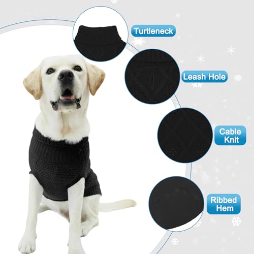 Turtleneck Dog Sweater (Medium / Black)