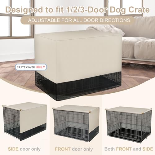 Breathable Dog Crate Cover (18"L x 12"W x 14"H / Tan)