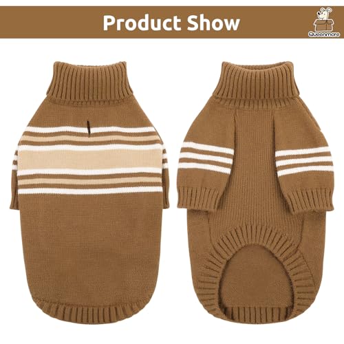 Dog Striped Knitted Sweater (Small / Brown)