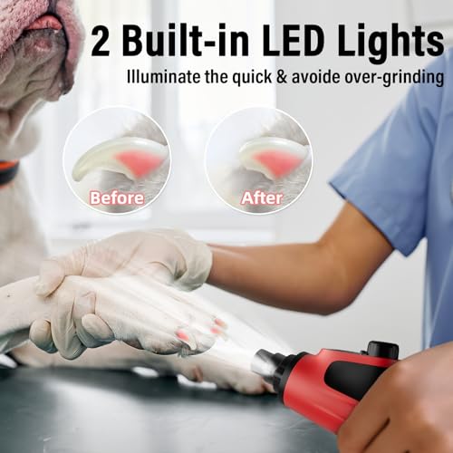 Smart 6 Speed Dog Nail Grinder (Red)