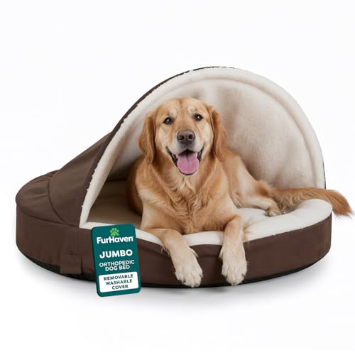 44" Round Orthopedic Dog Bed for Large Dogs w (Espresso / Jumbo)