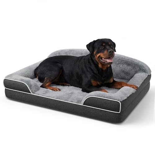 Orthopedic Dog Bed for Giant Breeds (Dark Grey / 48.0"L x 35.0"W x 8.0"Th)