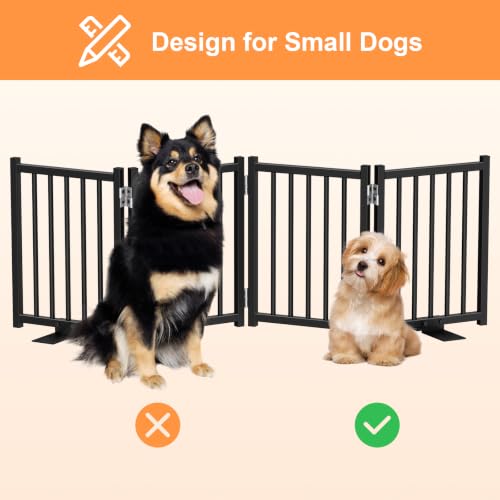 2 Pack Short Dog Gate Indoor (Black / 4 Panel-16''H (2Pack))