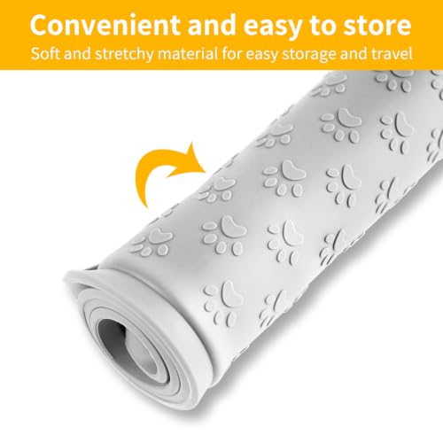 2 Pack Dog Food Mat Anti (11.8"L x 11.8"W - 2 Pack / Light Gray)
