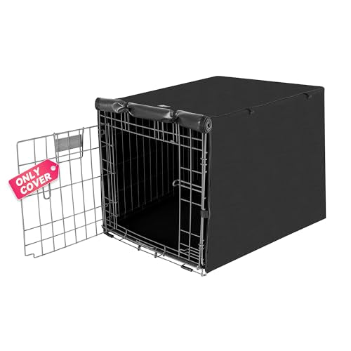 Dog Crate Cover for 42" Large Wire Dogs Cage (Black / 42 Inch)