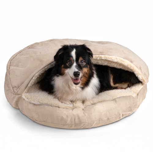 Cozy Cave Dog Bed (35.0"L x 35.0"W x 8.0"Th / Buckskin)
