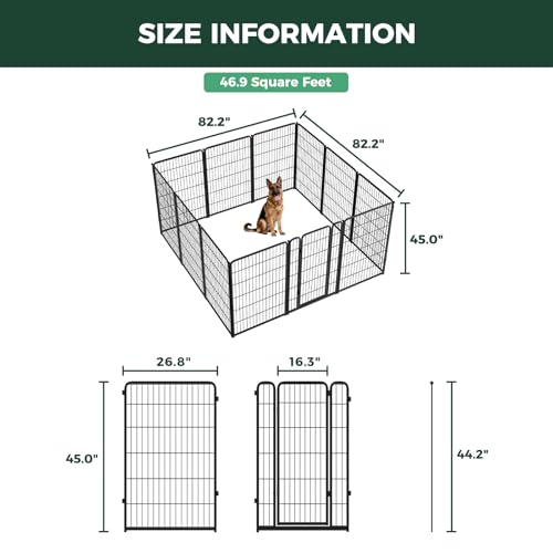 Homeplus Indoor Dog Playpen (Black / 45"H)