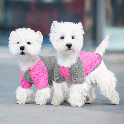 2Pack Dog Shirt for Large Dogs Sun Protection Tank Top with Sleeves (XX-Large (40-55lbs) / 3# 2Pack(Rose+Grey))