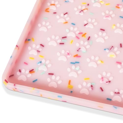 Dog Food Mat Anti (18"L x 12"W / Donut-Pink)