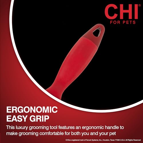 for Dogs Rubber Fur Accumulator Grooming Brush (Red - Rubber Fur Accumulator / 1 Count (Pack of 1))