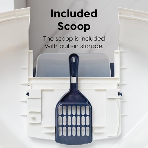 Large Corner Cat Litter Box (Corner Enclosed / Navy)