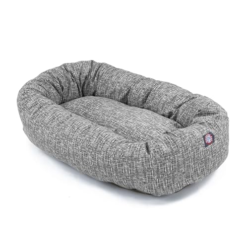 Bagel Calming Dog Bed 32 in Medium (Palette Heathered Light Black)
