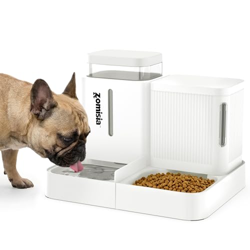 Gravity Dog Food and Water Dispenser (1.6 Gallon x 2 / White)