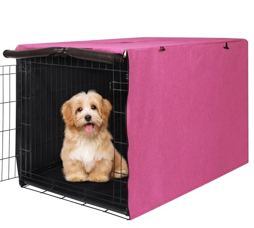 Dog Crate Cover (30.0"L x 19.0"W x 21.0"H / Pink)