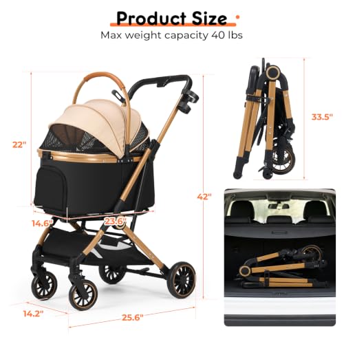 Dog Stroller for Small and Medium Dogs
