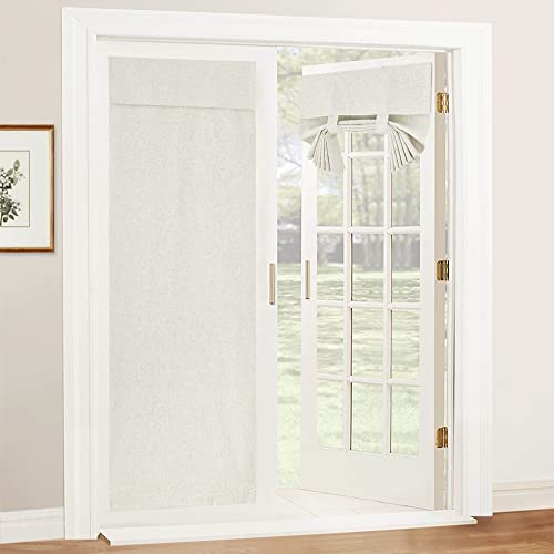 Natural Linen Textured French Door Window Curtains 100% Blackout (Linen / 30"W x 80"L (Pack of 1))
