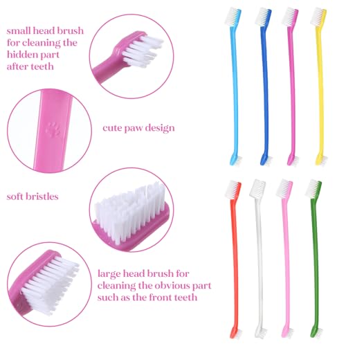200Pcs Dog Toothbrushes (200pcs-8 Colors)